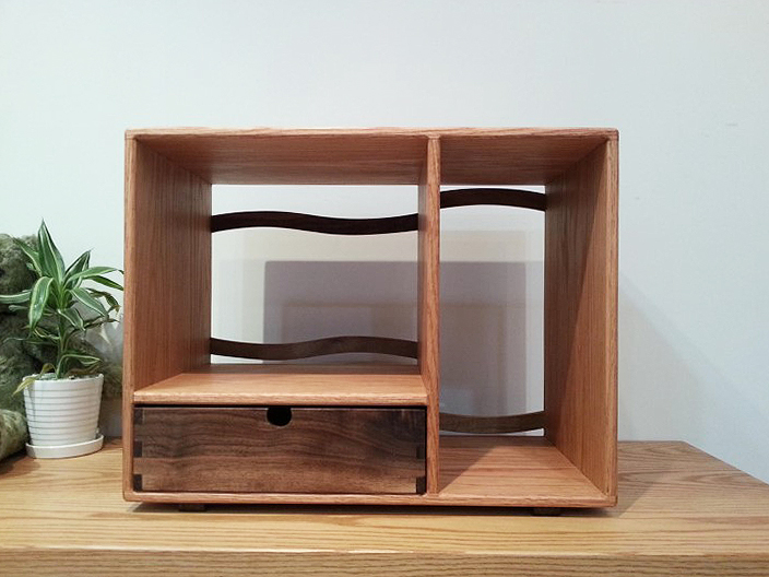 red oak + walnut(450*250*342)