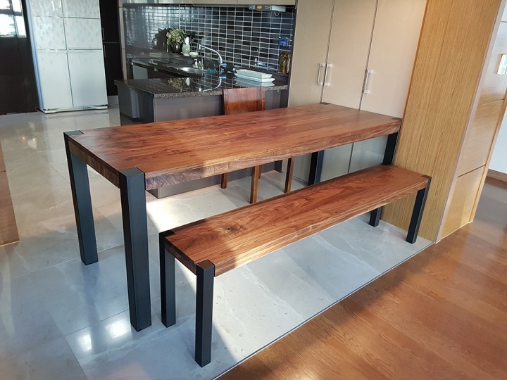 walnut + iron (2100*750*780)